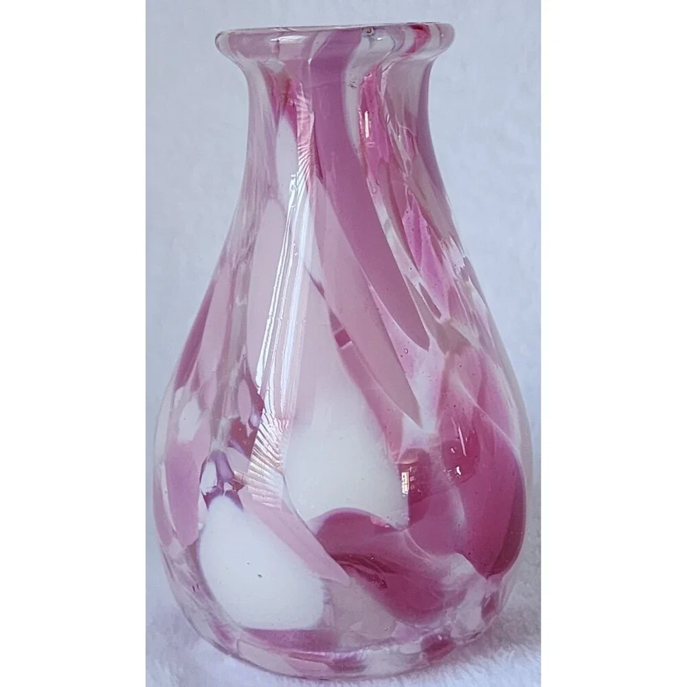 Blown Glass Vase, Home Decor, Collectible, Display Art, Colorful Display, Accent